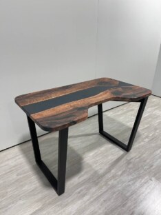 Стол компьютерный с вырезом дизайнерский лофт THETABLE 120х70 3.26/2.1