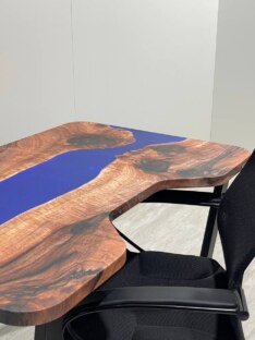 Стол компьютерный с вырезом дизайнерский лофт THETABLE RU 140х80 3.2/2.1