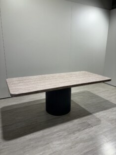 Стол кухонный обеденный прямоугольный дизайнерский под травертин THETABLE RU 180х100 16.1/17.1 Стол кухонный обеденный прямоугольный дизайнерский под травертин THETABLE RU 180х100 16.1/17.1