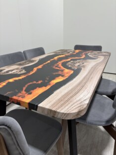 Стол кухонный обеденный прямоугольный дизайнерский лофт THETABLE RU 160х80 4.15/4.1