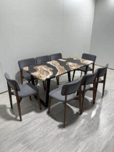 Стол кухонный обеденный прямоугольный дизайнерский лофт THETABLE RU 120х80 2.71/2.1