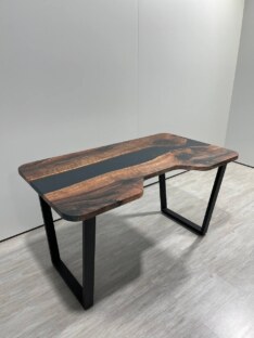 Стол компьютерный с вырезом дизайнерский лофт THETABLE 140х80 3.26/2.1