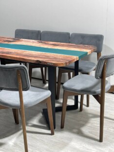 Стол кухонный обеденный прямоугольный дизайнерский лофт THETABLE RU 160х80 3.14/3.1