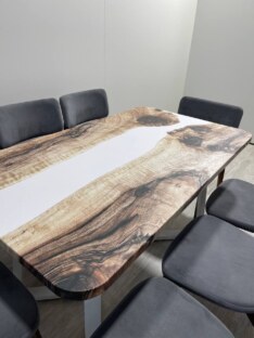 Стол кухонный обеденный прямоугольный дизайнерский лофт THETABLE RU 140х80 3.22/1.2