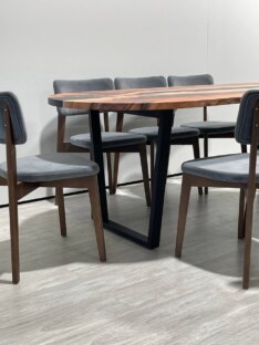 Стол кухонный обеденный овальный дизайнерский лофт THETABLE RU 220х90 5.8/2.1