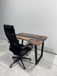 Стол компьютерный с вырезом дизайнерский лофт THETABLE 120х80 3.26/2.1