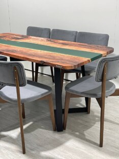 Стол кухонный обеденный прямоугольный дизайнерский лофт THETABLE RU 220х90 3.10/1.1