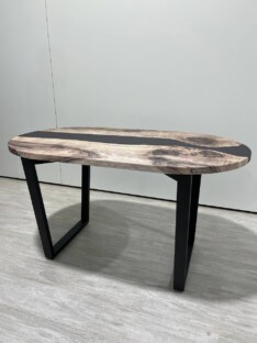 Стол кухонный обеденный овальный дизайнерский лофт THETABLE RU 140х80 3.30/2.1