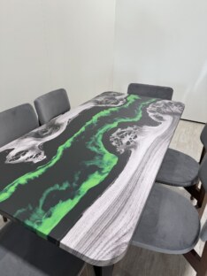 Стол кухонный обеденный прямоугольный дизайнерский лофт THETABLE RU 180х80 4.19/3.1