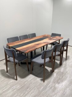 Стол кухонный обеденный прямоугольный дизайнерский лофт THETABLE RU 200х90 3.12/1.1