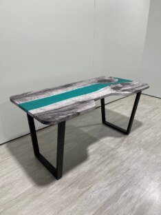 Стол компьютерный с вырезом дизайнерский лофт THETABLE RU 160х80 3.43/2.1