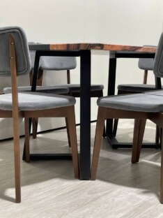 Стол кухонный обеденный прямоугольный дизайнерский лофт THETABLE 120х80 3.8/1.1