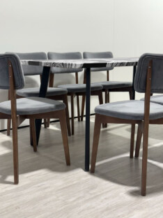 Стол кухонный обеденный прямоугольный дизайнерский лофт THETABLE RU 160х80 2.72/4.1