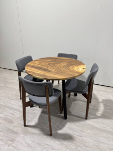 Стол кухонный обеденный круглый дизайнерский лофт THETABLE 100х32 9.2/4.1