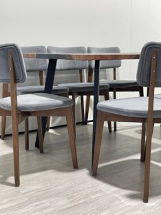 Стол кухонный обеденный прямоугольный дизайнерский лофт THETABLE RU 160х80 3.26/4.1
