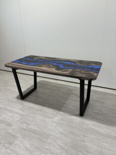 Стол кухонный обеденный прямоугольный дизайнерский лофт THETABLE RU 140х80 4.8/2.1