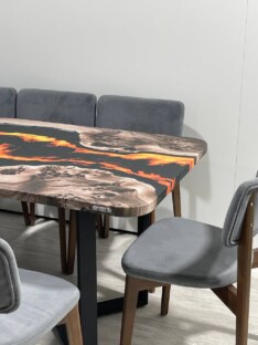 Стол кухонный обеденный прямоугольный дизайнерский лофт THETABLE RU 180х80 4.15/3.1