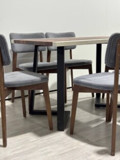 Стол кухонный обеденный прямоугольный дизайнерский лофт THETABLE RU 120х80 14.1/1.1-П