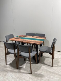 Стол кухонный обеденный прямоугольный дизайнерский лофт THETABLE RU 120х80 3.14/1.1