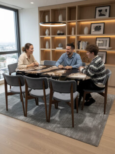 Стол кухонный обеденный прямоугольный дизайнерский лофт THETABLE RU 120х80 2.71/2.1