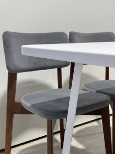 Стол кухонный обеденный прямоугольный дизайнерский лофт THETABLE RU 120х80 2.23/1.2