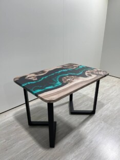 Стол кухонный обеденный прямоугольный дизайнерский лофт THETABLE RU 120х80 4.13/3.1