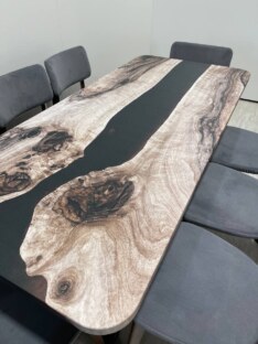 Стол кухонный обеденный прямоугольный дизайнерский лофт THETABLE RU 180х80 3.30/1.1