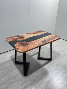 Стол кухонный обеденный прямоугольный дизайнерский лофт THETABLE 120х80 3.12/1.1