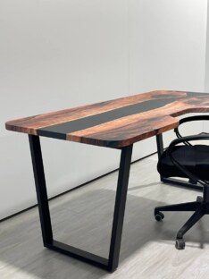Стол компьютерный с вырезом дизайнерский лофт THETABLE RU 180х80 3.8/2.1