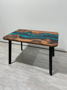 Стол кухонный обеденный прямоугольный дизайнерский лофт THETABLE RU 120х80 4.5/4.1