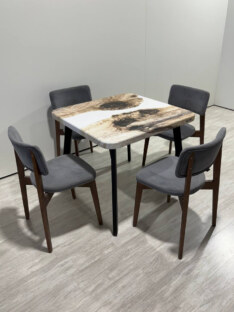 Стол кухонный обеденный квадратный дизайнерский лофт THETABLE RU 80х80 3.22/4.1 Стол кухонный обеденный квадратный дизайнерский лофт THETABLE RU 80х80 3.22/4.1