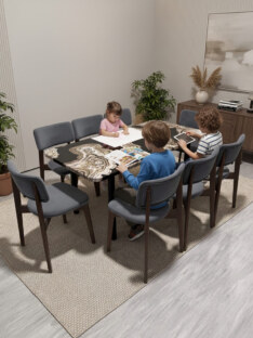 Стол кухонный обеденный прямоугольный дизайнерский лофт THETABLE RU 102х69 2.71/11.1