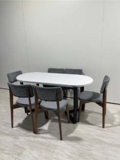 Стол кухонный обеденный овальный дизайнерский лофт THETABLE RU 140х80 2.23/3.1