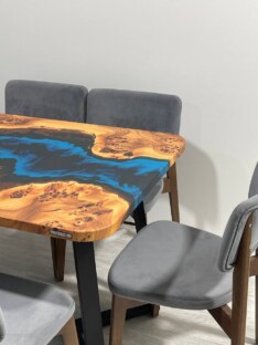 Стол кухонный обеденный прямоугольный дизайнерский лофт THETABLE RU 120х80 4.1/1.1