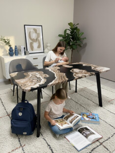 Стол кухонный обеденный прямоугольный дизайнерский лофт THETABLE RU 140х80 2.71/4.1