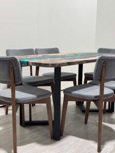 Стол кухонный обеденный прямоугольный дизайнерский лофт THETABLE RU 120х80 4.13/3.1
