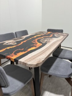 Стол кухонный обеденный прямоугольный дизайнерский лофт THETABLE RU 200х90 4.15/1.1