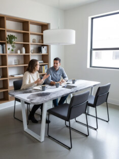 Стол кухонный обеденный прямоугольный дизайнерский лофт THETABLE RU 180х80 3.23/2.2