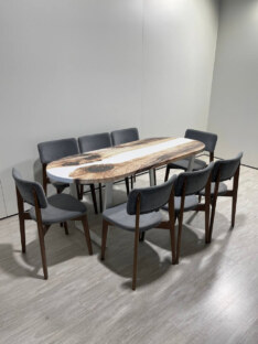 Стол кухонный обеденный овальный дизайнерский лофт THETABLE RU 180х80 3.22/2.2 Стол кухонный обеденный овальный дизайнерский лофт THETABLE RU 180х80 3.22/2.2