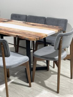 Стол кухонный обеденный прямоугольный дизайнерский лофт THETABLE RU 160х80 3.18/1.1