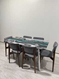 Стол кухонный обеденный прямоугольный дизайнерский лофт THETABLE RU 120х80 4.18/4.2