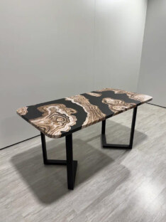 Стол кухонный обеденный прямоугольный дизайнерский лофт THETABLE RU 160х80 2.71/3.1