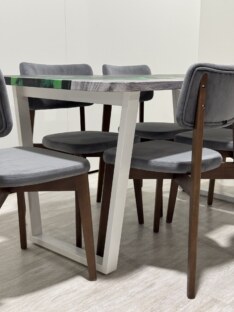 Стол кухонный обеденный прямоугольный дизайнерский лофт THETABLE RU 140х80 4.19/2.2