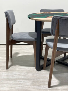 Стол кухонный обеденный круглый дизайнерский лофт THETABLE RU 90х32 4.16/3.2