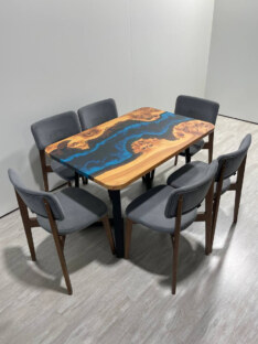 Стол кухонный обеденный прямоугольный дизайнерский лофт THETABLE RU 120х80 4.1/1.1