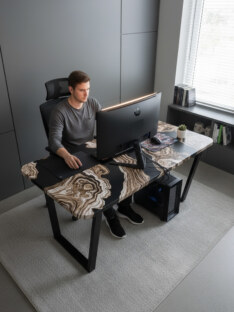 Стол компьютерный прямоугольный дизайнерский лофт THETABLE 160х80 2.71/2.1