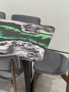 Стол кухонный обеденный прямоугольный дизайнерский лофт THETABLE RU 160х80 4.19/2.1