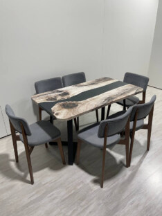 Стол кухонный обеденный прямоугольный дизайнерский лофт THETABLE RU 140х80 3.30/1.1