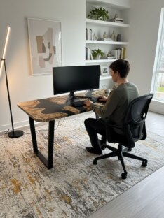 Стол компьютерный прямоугольный дизайнерский лофт THETABLE 200х90 2.73/2.1