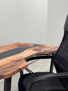 Стол компьютерный с вырезом дизайнерский лофт THETABLE RU 120х80 3.12/2.1